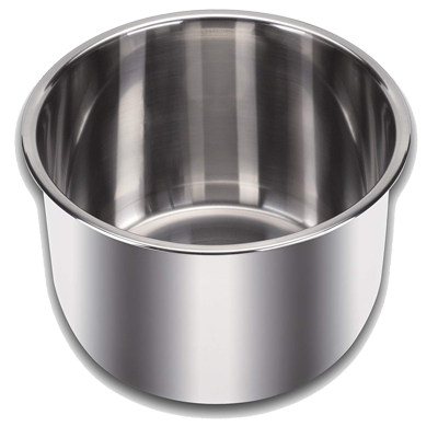 Image of an Instant Pot stainless steel inner cooking pot.