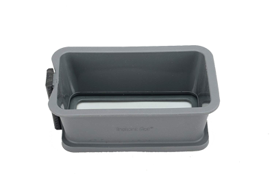Image of a gray colored springform loaf pan.